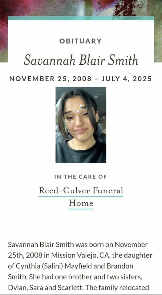 Please See Savannah Blair Smith. There have been more than a dozen missing flyers for her over the years and last year, I had an opportunity to speak to her about her situation. Savannah was enrolled with the Cherokee Nation. At the time of her death, she was just 16.