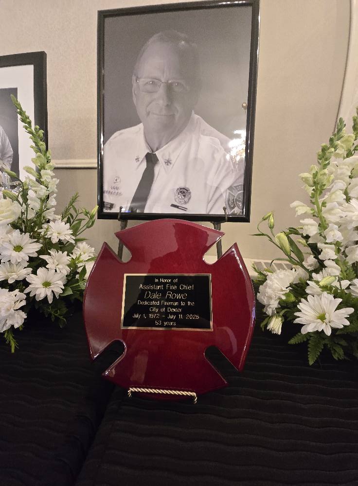 Today, we gathered with heavy hearts and deep respect to celebrate the remarkable life of Assistant Fire Chief Dale Rowe, a true pillar of the Dexter City community and an unwavering guardian of safety and service